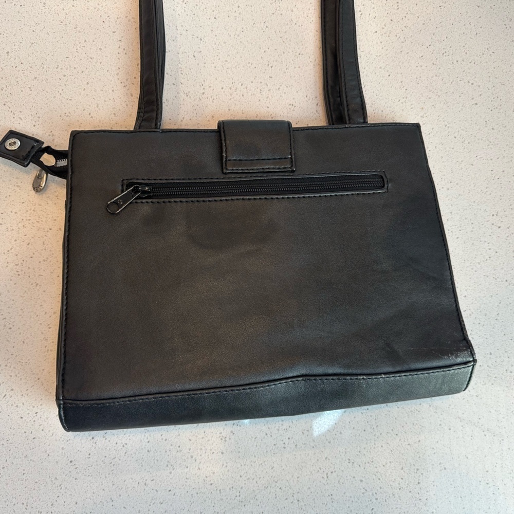 RARE genuine vintage Comely Paris Black Shoulder Bag/Purse w/ tag still attached - Picture 6 of 11